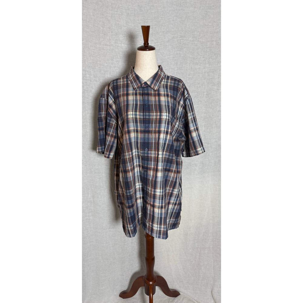 Patagonia Organic Cotton Blend Plaid Short Seersucker Short Sleeve Shirt
Size XL